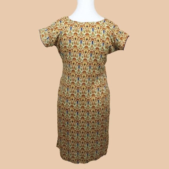 Stylish Brown Cream Printed Kurta Style | Muvvas Boutique - Picture 4 of 5